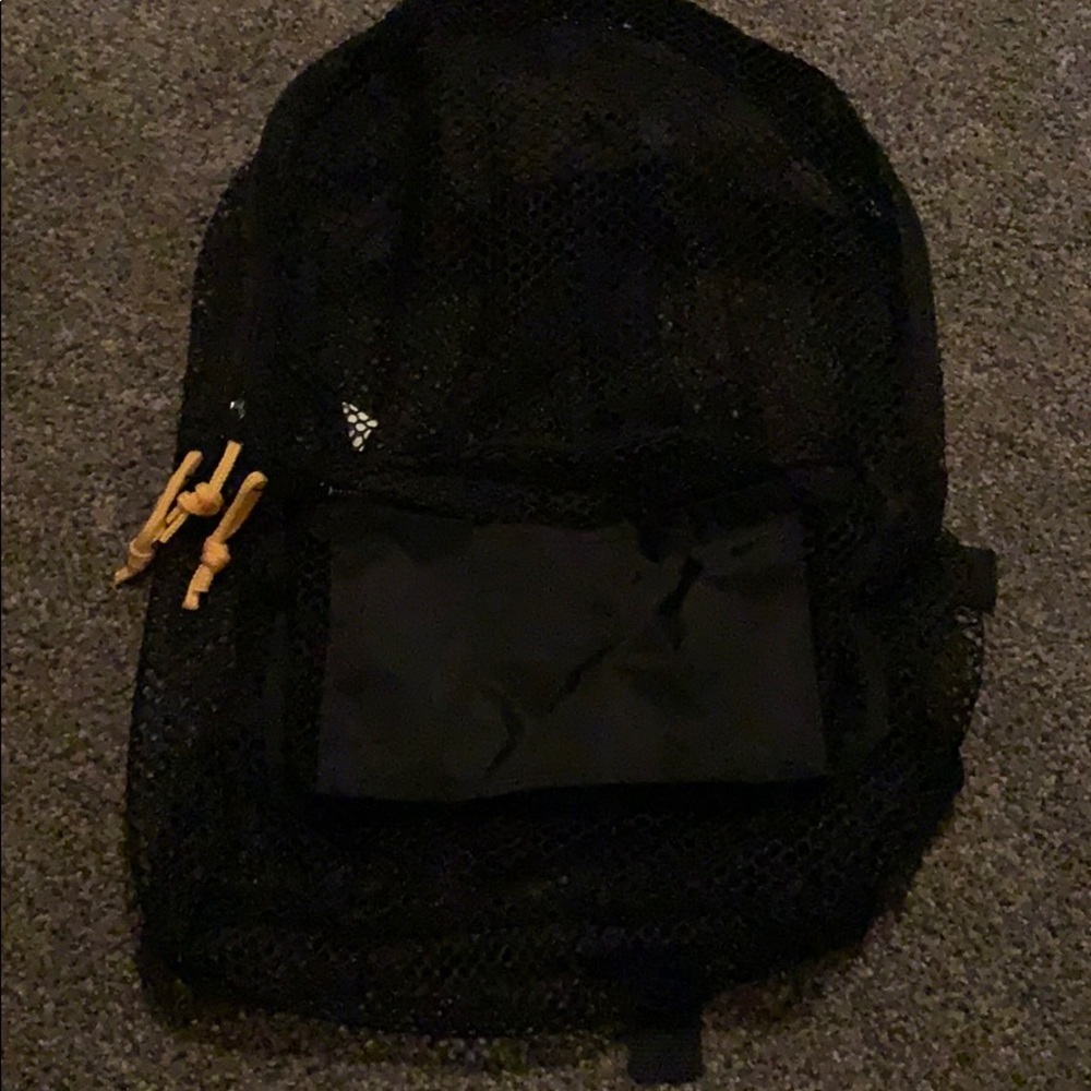 Black mesh camping backpack new never used